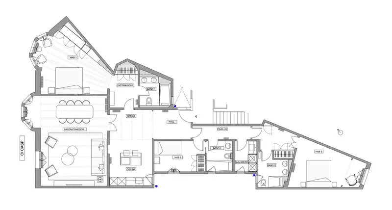 Plano de la vivienda — Piso en Eixample Dreta