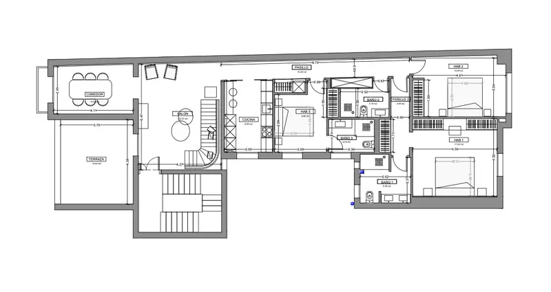 Plano de la vivienda — Ático en Recoletos