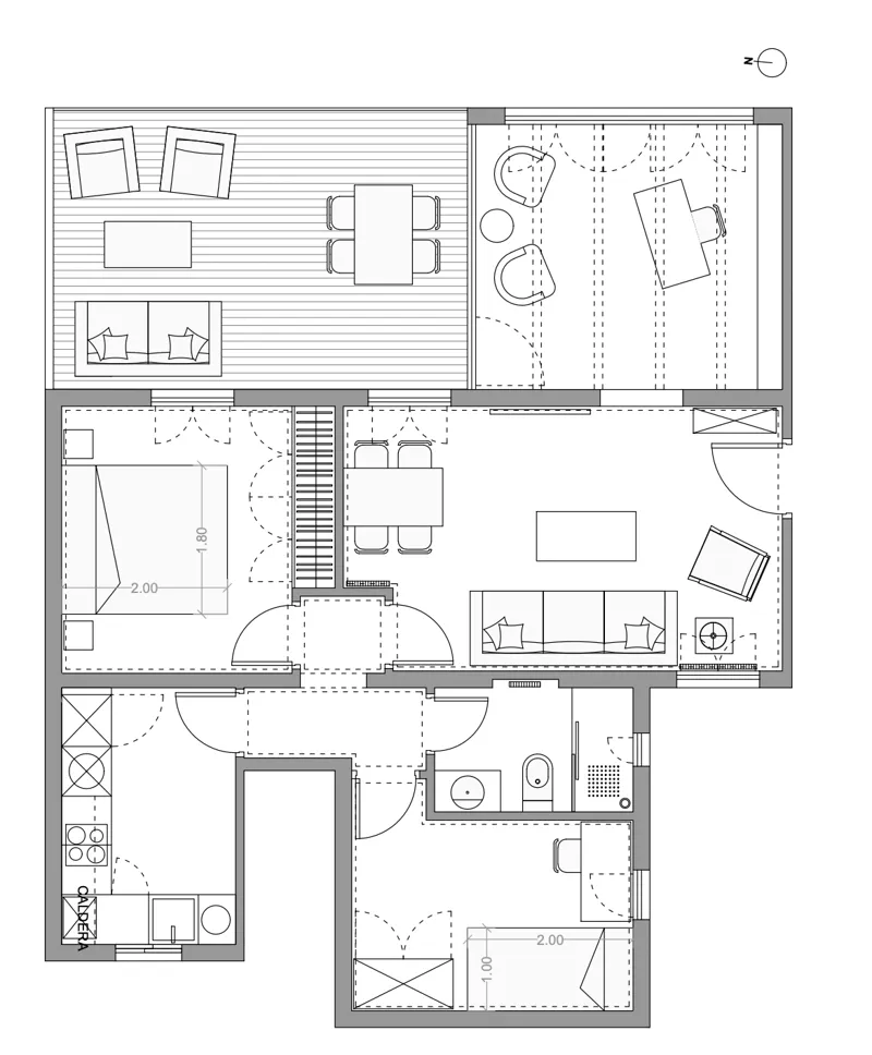 Floor plan — Penthouse in Gaztambide