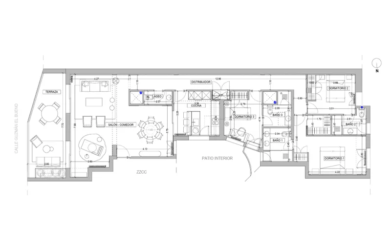 Floor plan — Penthouse in Chamberí