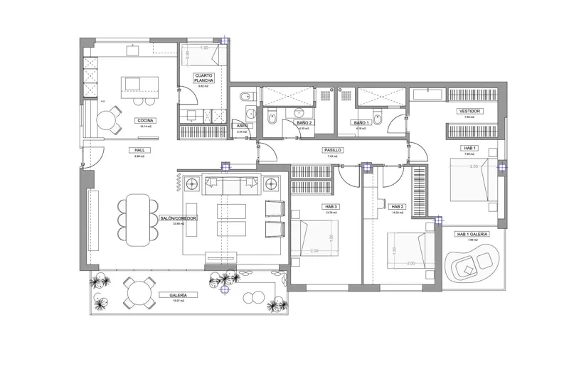 Floor plan — Apartment at Núñez de Balboa