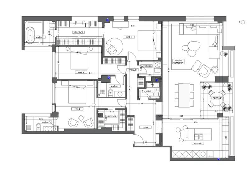 Floor plan — Apartment in Barrio de Salamanca