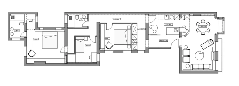 Floor plan — Apartment on General Díaz Porlier